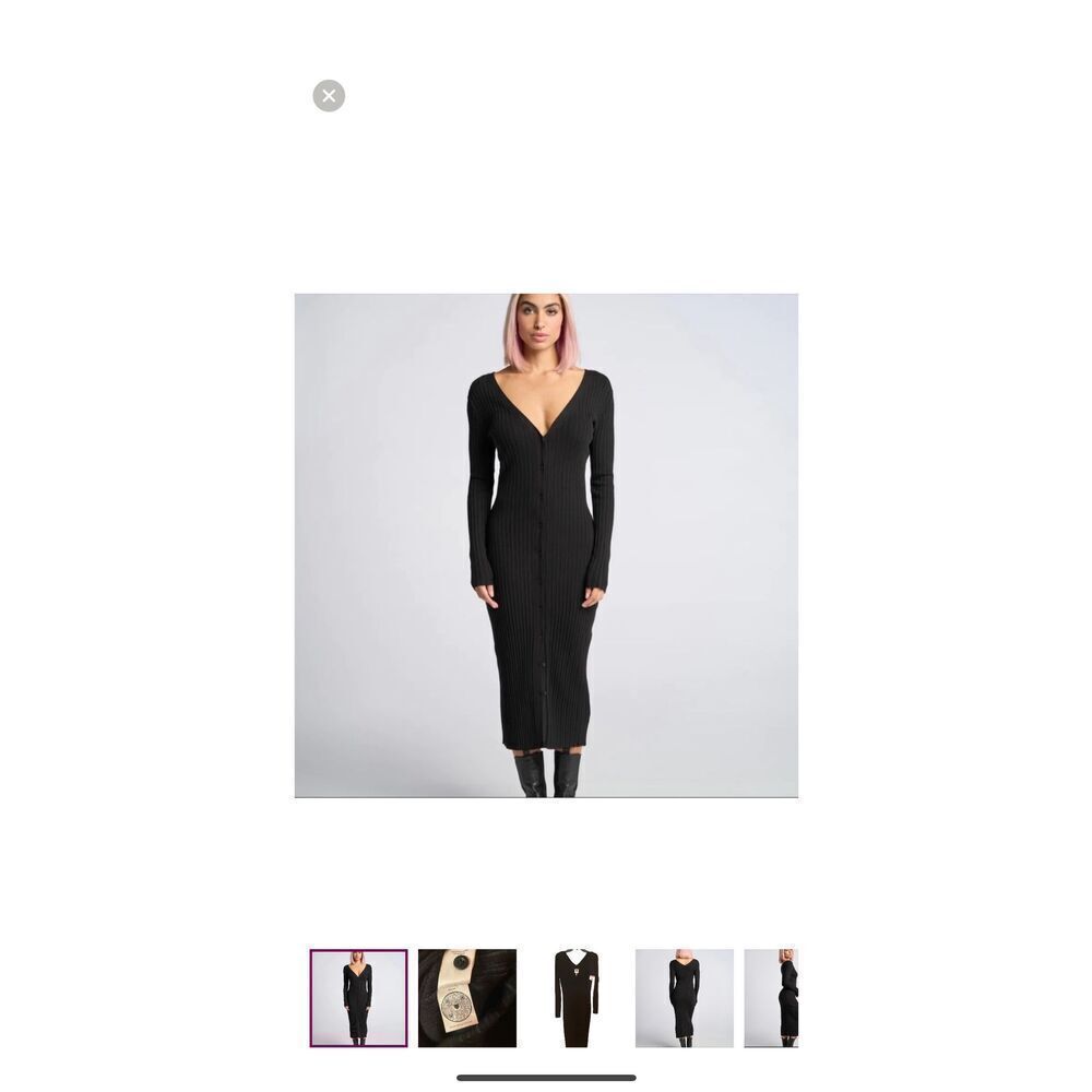 LITA by Ciara Button Down Ribbed Sweater Dress Revolve xxl
